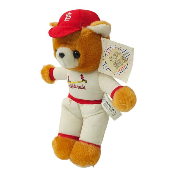 St Louis Cardinals Teddy Bear Plush Vintage Stuffed Animal Toy Busch Stadium MLB - Picture 3 of 13